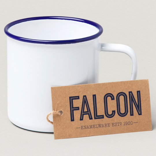 Falcon 獵鷹琺瑯 琺瑯馬克杯 水杯 350ml 藍白